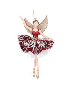 Gisela Graham Ballerina in Burgundy Dress